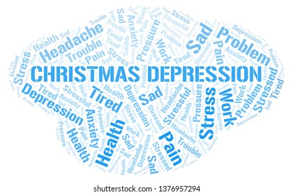 Christmas Depression word cloud.