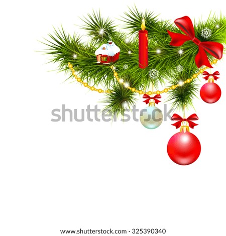 Similar – Image, Stock Photo Green Christmas balls and one red ball. Christmas decorations