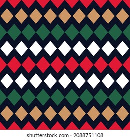 Christmas design abstract background. Seamless rhombus pattern. Christmas art design. geometric art ornament print.Design for carpet, Christmas card, wallpaper, clothing, wrapping, fabric, cover