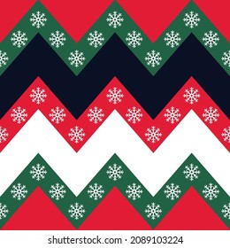 Christmas design abstract background. Seamless snowflake pattern. strip chevron art design. Christmas geometric art ornament print.Design for carpet, wallpaper, clothing, wrapping, fabric, cover