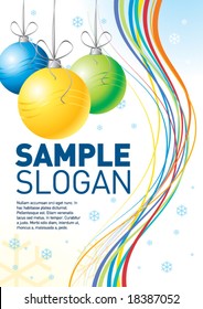 Christmas design can be used as a poster or an invitation card. Just place your own texts and titles.