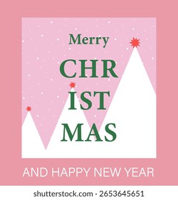 Diseño de Navidades y tarjeta con tipografía y Elementos de Navidades. Ilustración de moda para el Anuncio de la temporada, cartel, cubierta, invitación