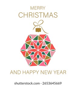 Diseño de Navidades y tarjeta con tipografía y Elementos de Navidades. Ilustración de moda para el Anuncio de la temporada, cartel, cubierta, invitación