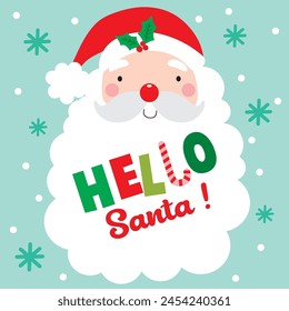 Christmas Design For Card,Bag with Santa Claus