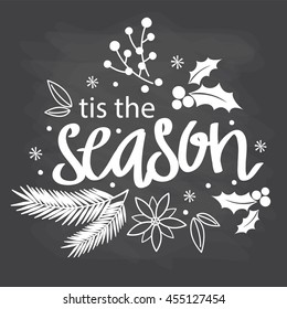 Christmas design with chalkboard background