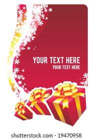 Christmas design with copy space, vector illustration