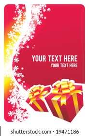 Christmas design with copy space, vector illustration