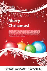 Christmas design with copy space, vector illustration