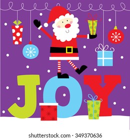 christmas design with cute santa suitable for your kids christmas greeting card
