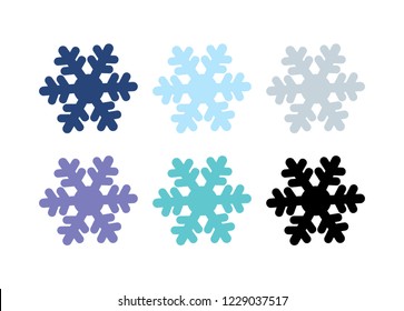 Christmas design decorative element. snowflake winter set isolated on white background. snowflakes vector silhouette.