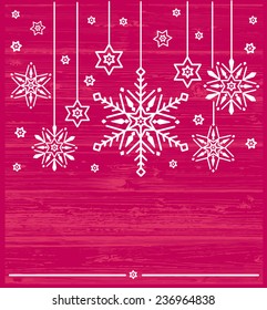 Christmas design with decorative snowflakes