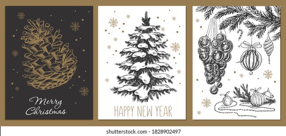 Weihnachtsdesign-Element im Doodle-Stil. Handgezeichnet.	