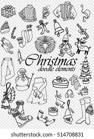 Christmas design element in doodle style