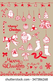 Christmas Design Element, vector Christmas set