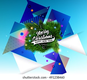 Diseño de Navidad y elementos para Navidad y Año Nuevo 2017 Invitaciones, carteles, volantes, afiches y carteles - Ilustración vectorial