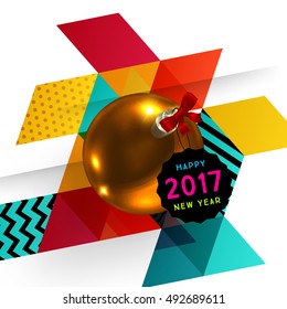 Diseño de Navidad y elementos para Navidad y Año Nuevo 2017 Invitaciones, carteles, volantes, afiches y carteles - Ilustración vectorial