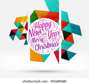 Christmas Design and Elements for Christmas and New Year 2017 Invitations, Placards, Flyers, Posters and Banners - Vector Illustration