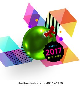 Diseño de Navidad y elementos para Navidad y Año Nuevo 2017 Invitaciones, carteles, volantes, afiches y carteles - Ilustración vectorial