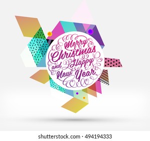 Diseño de Navidad y elementos para Navidad y Año Nuevo 2017 Invitaciones, carteles, volantes, afiches y carteles - Ilustración vectorial