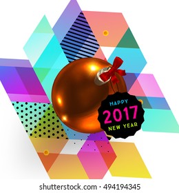 Christmas Design and Elements for Christmas and New Year 2017 Invitations, Placards, Flyers, Posters and Banners - Vector Illustration