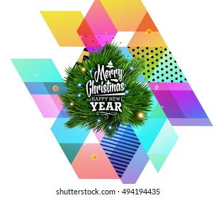 Diseño de Navidad y elementos para Navidad y Año Nuevo 2017 Invitaciones, carteles, volantes, afiches y carteles - Ilustración vectorial