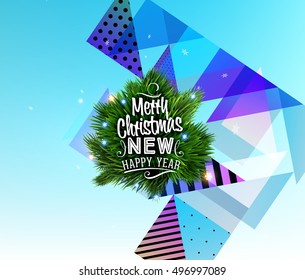 Christmas Design and Elements for Christmas and New Year 2017 Invitations, Placards, Flyers, Posters and Banners - Vector Illustration