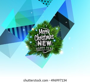 Christmas Design and Elements for Christmas and New Year 2017 Invitations, Placards, Flyers, Posters and Banners - Vector Illustration