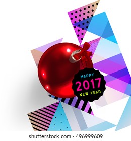 Diseño de Navidad y elementos para Navidad y Año Nuevo 2017 Invitaciones, carteles, volantes, afiches y carteles - Ilustración vectorial