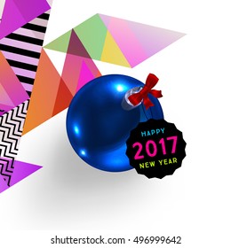 Diseño de Navidad y elementos para Navidad y Año Nuevo 2017 Invitaciones, carteles, volantes, afiches y carteles - Ilustración vectorial