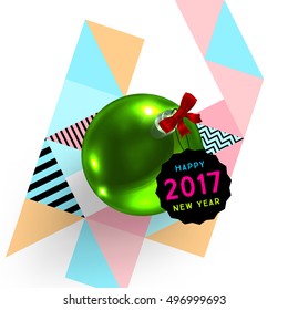 Christmas Design and Elements for Christmas and New Year 2017 Invitations, Placards, Flyers, Posters and Banners - Vector Illustration