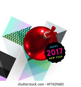 Diseño de Navidad y elementos para Navidad y Año Nuevo 2017 Invitaciones, carteles, volantes, afiches y carteles - Ilustración vectorial