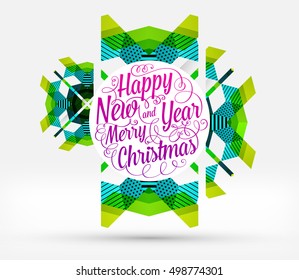 Diseño de Navidad y elementos para Navidad y Año Nuevo 2017 Invitaciones, carteles, volantes, afiches y carteles - Ilustración vectorial
