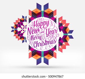 Christmas Design and Elements for Christmas and New Year 2017 Invitations, Placards, Flyers, Posters and Banners - Vector Illustration