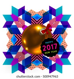 Christmas Design and Elements for Christmas and New Year 2017 Invitations, Placards, Flyers, Posters and Banners - Vector Illustration