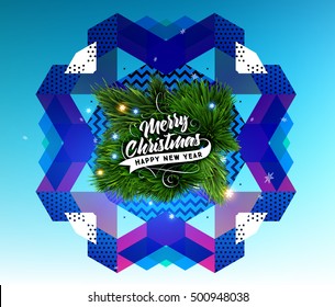 Christmas Design and Elements for Christmas and New Year 2017 Invitations, Placards, Flyers, Posters and Banners - Vector Illustration