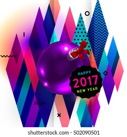 Christmas Design and Elements for Christmas and New Year 2017 Invitations, Placards, Flyers, Posters and Banners - Vector Illustration