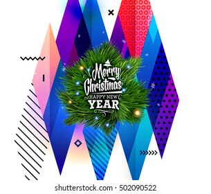 Diseño de Navidad y elementos para Navidad y Año Nuevo 2017 Invitaciones, carteles, volantes, afiches y carteles - Ilustración vectorial