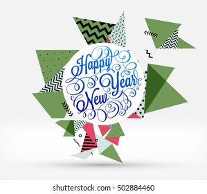Christmas Design and Elements for Christmas and New Year 2017 Invitations, Placards, Flyers, Posters and Banners - Vector Illustration