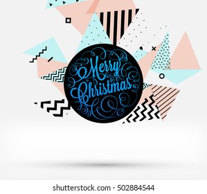 Christmas Design and Elements for Christmas and New Year 2017 Invitations, Placards, Flyers, Posters and Banners - Vector Illustration