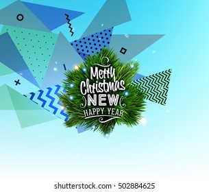 Christmas Design and Elements for Christmas and New Year 2017 Invitations, Placards, Flyers, Posters and Banners - Vector Illustration