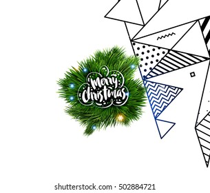 Christmas Design and Elements for Christmas and New Year 2017 Invitations, Placards, Flyers, Posters and Banners - Vector Illustration