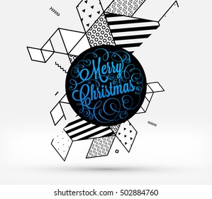 Christmas Design and Elements for Christmas and New Year 2017 Invitations, Placards, Flyers, Posters and Banners - Vector Illustration
