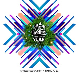 Christmas Design and Elements for Christmas and New Year 2017 Invitations, Placards, Flyers, Posters and Banners - Vector Illustration