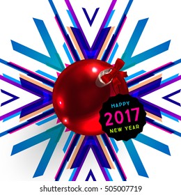 Christmas Design and Elements for Christmas and New Year 2017 Invitations, Placards, Flyers, Posters and Banners - Vector Illustration
