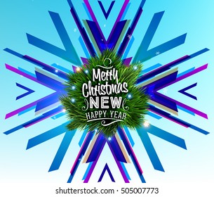 Weihnachtsdesign und Elemente für Einladungen, Plakate, Flyer, Poster und Banner zum Neujahr 2017 - Vektorgrafik