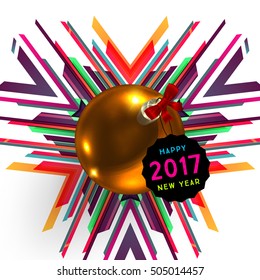 Christmas Design and Elements for Christmas and New Year 2017 Invitations, Placards, Flyers, Posters and Banners - Vector Illustration