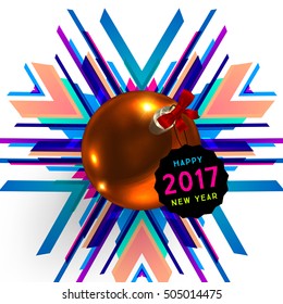 Diseño de Navidad y elementos para Navidad y Año Nuevo 2017 Invitaciones, carteles, volantes, afiches y carteles - Ilustración vectorial