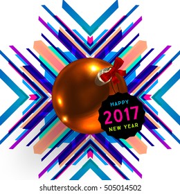 Christmas Design and Elements for Christmas and New Year 2017 Invitations, Placards, Flyers, Posters and Banners - Vector Illustration