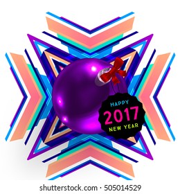 Christmas Design and Elements for Christmas and New Year 2017 Invitations, Placards, Flyers, Posters and Banners - Vector Illustration