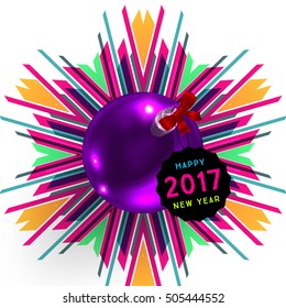 Christmas Design and Elements for Christmas and New Year 2017 Invitations, Placards, Flyers, Posters and Banners - Vector Illustration